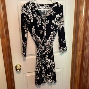 Black white and grey shirt dress